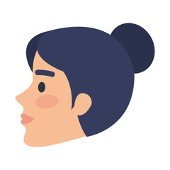 beautiful woman head avatar character