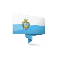 San Marino flag, vector illustration on a white background