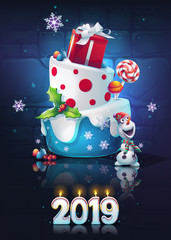 Festive set - the bright illustration New Year