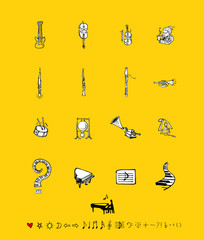 음악회 포스터 / 손으로 그린 음악 일러스트