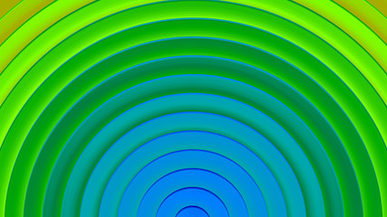 Background with circles in a paper style. With a variety of colors.