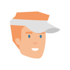young man head avatar character