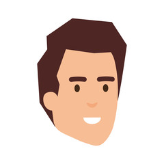 young man head avatar character