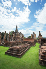 Obraz premium Wat Mahathat or Mahathat Temple in Sukhothai Historical Park