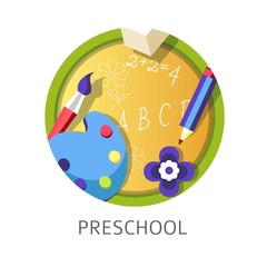 Preschool disciplines to children abc and drawing lessons