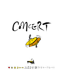 음악회 포스터 / 손으로 그린 음악 일러스트