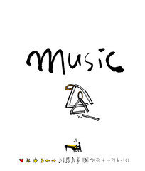 음악회 포스터 / 손으로 그린 음악 일러스트