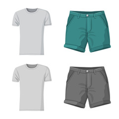 Vector illustration of man and clothing sign. Collection of man and wear stock vector illustration.