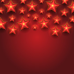 Christmas Background with Shiny Stars