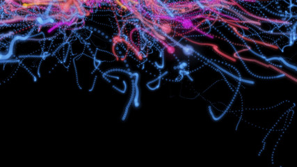 Abstract background with circles and lines. Different shades and thickness.