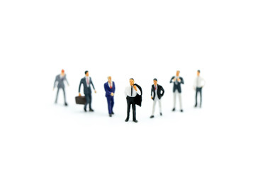 Miniature people : Buisnessman with friend,Buisness Team concept.