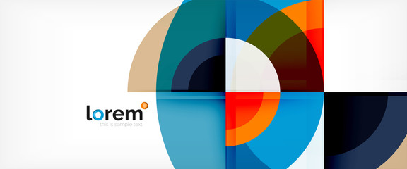 Circle abstract background, geometric modern design template