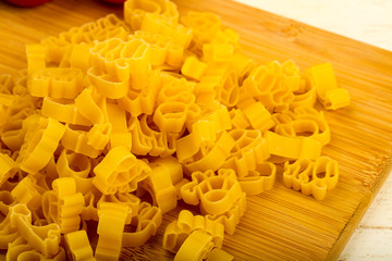 Raw pasta for kids