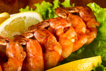 Grilled prawns
