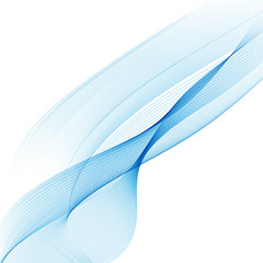 Vector abstract background with soft blue waves. Background for presentation, booklet, leaflet.