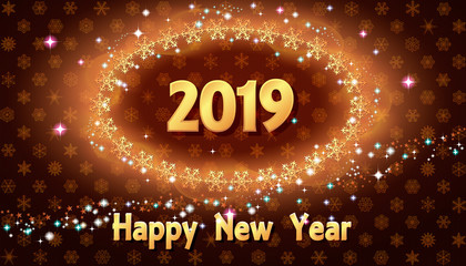 Happy New Year background. For design posters, banners or greeting cards.