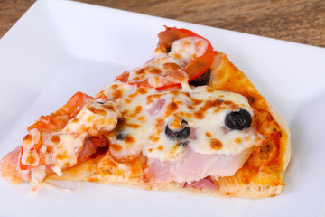 Pizza with bacon