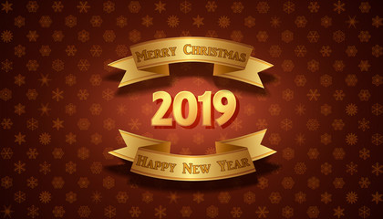 Merry Chrstmas and Happy New Year poster.