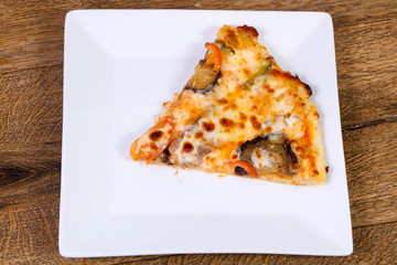 Pizza with eggplant