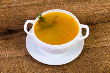 Chicken soup with vegetables