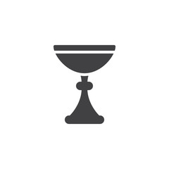 Kiddush wine cup vector icon. filled flat sign for mobile concept and web design. Jewish Goblet simple solid icon. Symbol, logo illustration. Pixel perfect vector graphics
