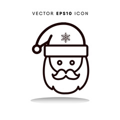 Santa claus vector icon