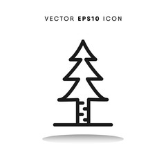 Obraz premium Christmas tree vector icon