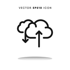 Cloud computing vector icon