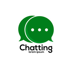 bubble chat music video social multimedia vector logo design or illustration