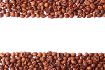 coffee beans isolated on white, aromatic coffee, coffee drinks