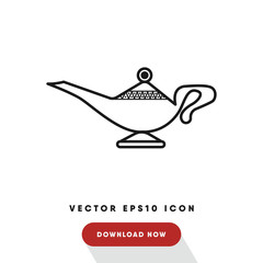 Arabic lamp vector icon