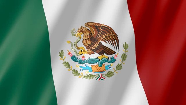mexican flag 3d animation seamless looping