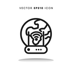 Mobile broadband modem vector icon