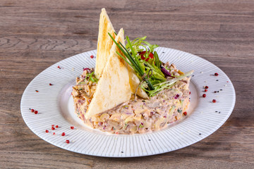 Salad with mushroom