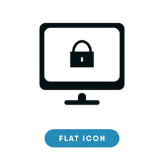Padlock on a screen vector icon