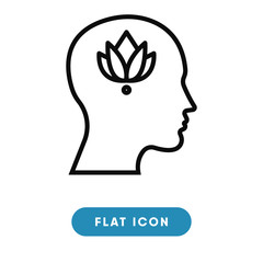 Peace of mind vector icon