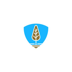 forest tree logo template design vector illustration