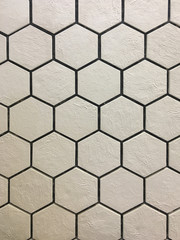 Artificial stone. Decorative wall of artificial torn stone. Stone masonry in geometric pattern as background or texture. 