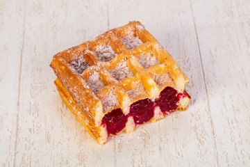 Sweet Waffle with jam