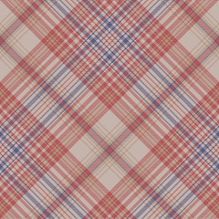 Vintage plaid fabric texture seamless pattern