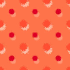 Seamless background pattern with various colored circles.