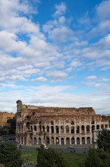 Fototapeta premium Colosseum from Palatine Hill, Roman Forum, Rome, Italy