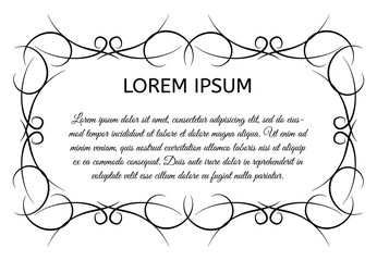 Decorative vintage horizontal frame