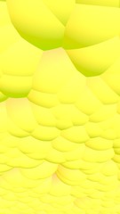 3d rendering picture of yellow balls. Abstract wallpaper and background. 3D illustration