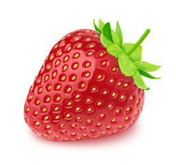 Fresh strawberry isolated on a white background.