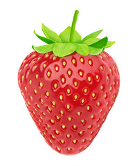 Fresh strawberry isolated on a white background.