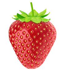 Fresh strawberry isolated on a white background.