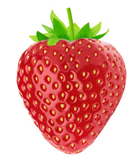 Fresh strawberry isolated on a white background.