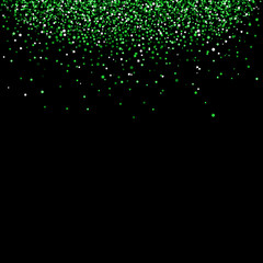 Falling green sequins.