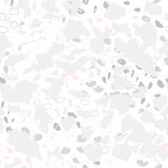 Vector organic seamless abstract background, botanical motif with stylized small leaves and texture, freehand doodles pattern.